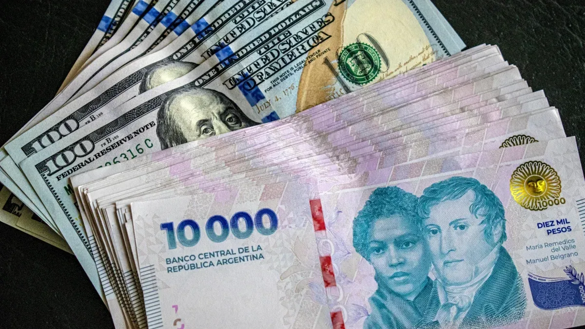Gráfico de evolución de crédito al sector privado y liquidez en pesos en Argentina