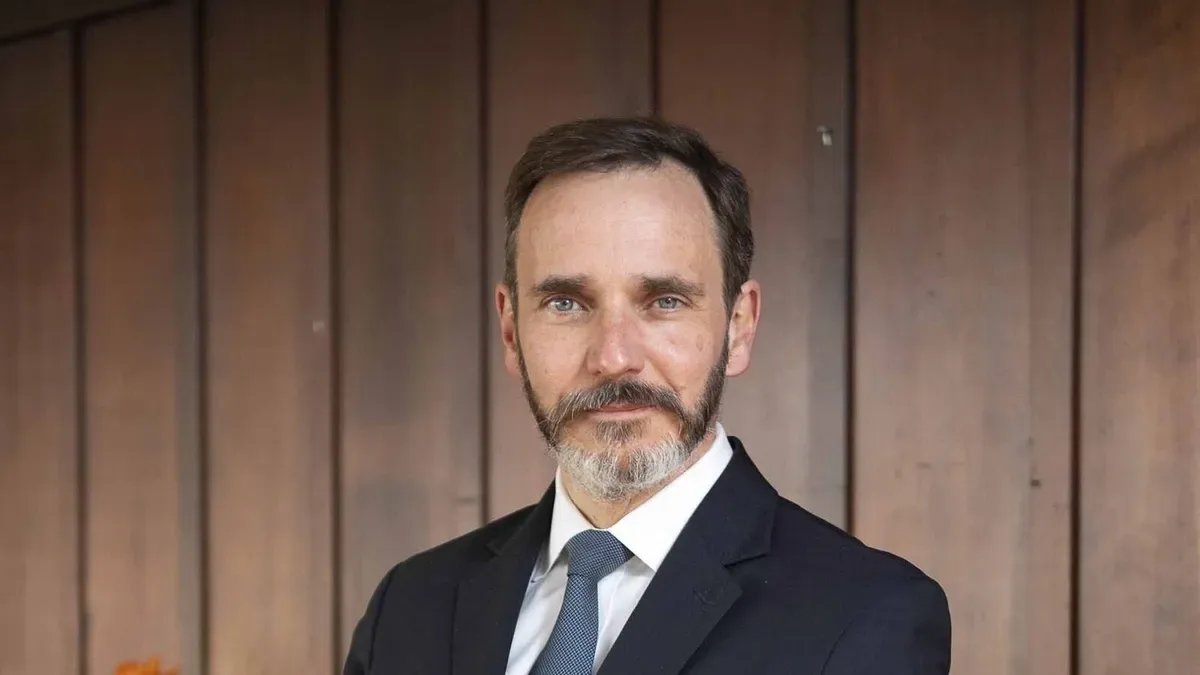 Pierre-Olivier Gourinchas, economista jefe del FMI, hablando en una conferencia internacional